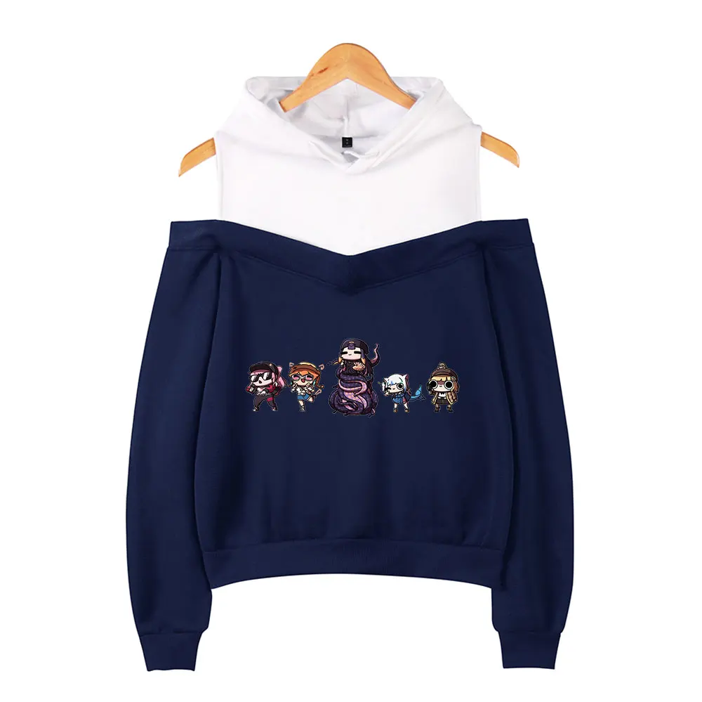 

Hololive English Neon Amelia Calliope Gura Kiara Ina'nis Harajuku Women Strapless hoodie Pullovers Sweatshirt Hoody Oversized