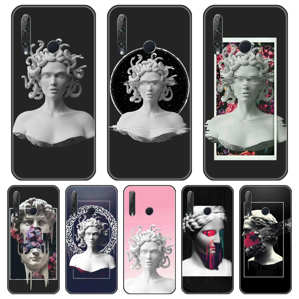 ТПУ чехол для Huawei Honor V20 8S 8A Pro Medusa Art David статуя абстрактный 10i 20i 20 Lite Чехол|Бамперы| |