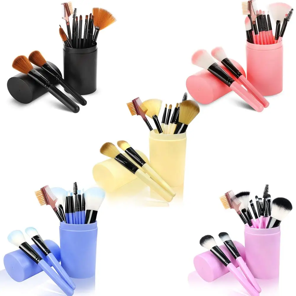 Профессиональный набор кистей для макияжа чехол-коробка с градиентной ручкой