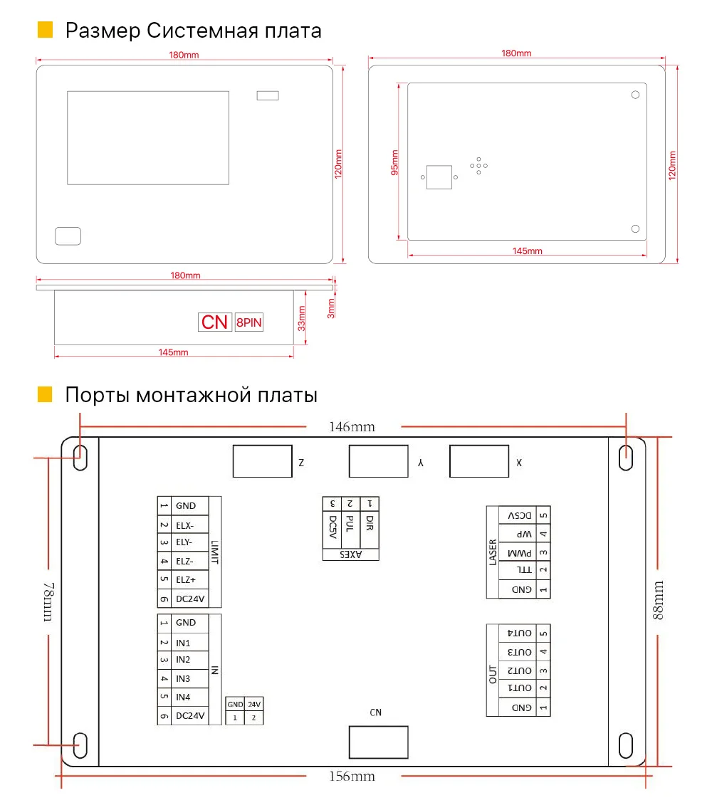 Trocen AWC708S Co2 лазерный контроллер системы для лазерной гравировальная и режущая машина замена AWC708C Lite Ruida Leetro