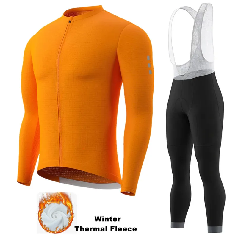 

Winter Cycling Jersey Set 2022 Thermal Fleece Cycling Clothes MTB Bicycle Clothing Keep Warm Mountain Bike Cycling Wear 8 color