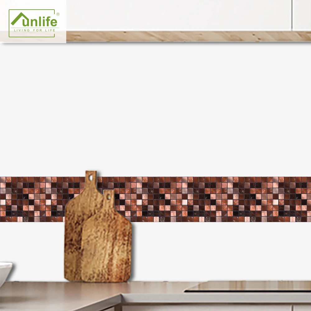 Funlife®Коричневый мозаичный настенный конструктор наклейка для плитки