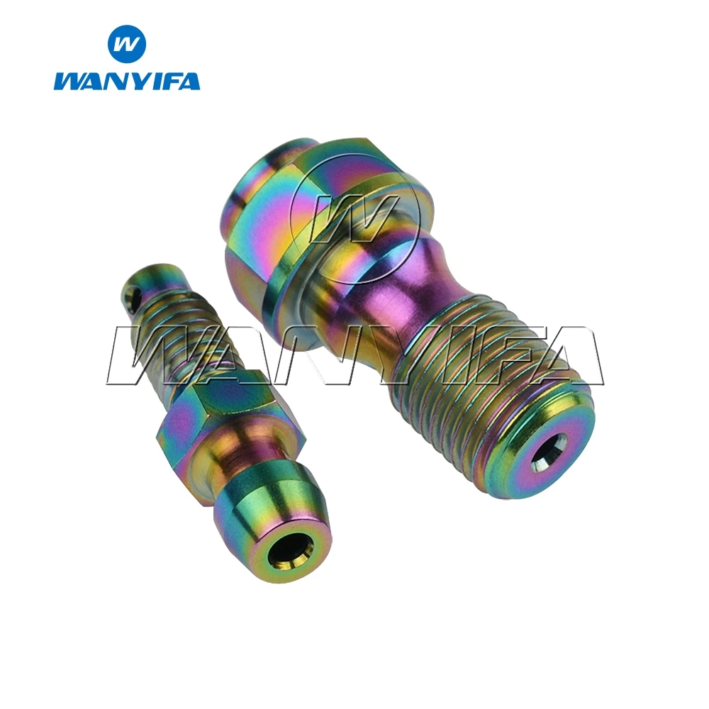 

Wanyifa Titanium M10 1.25 1.0 Bolt for Brake Line & Single Hole Clutch Single Holes Banjo Bolt with Bleeder Valve