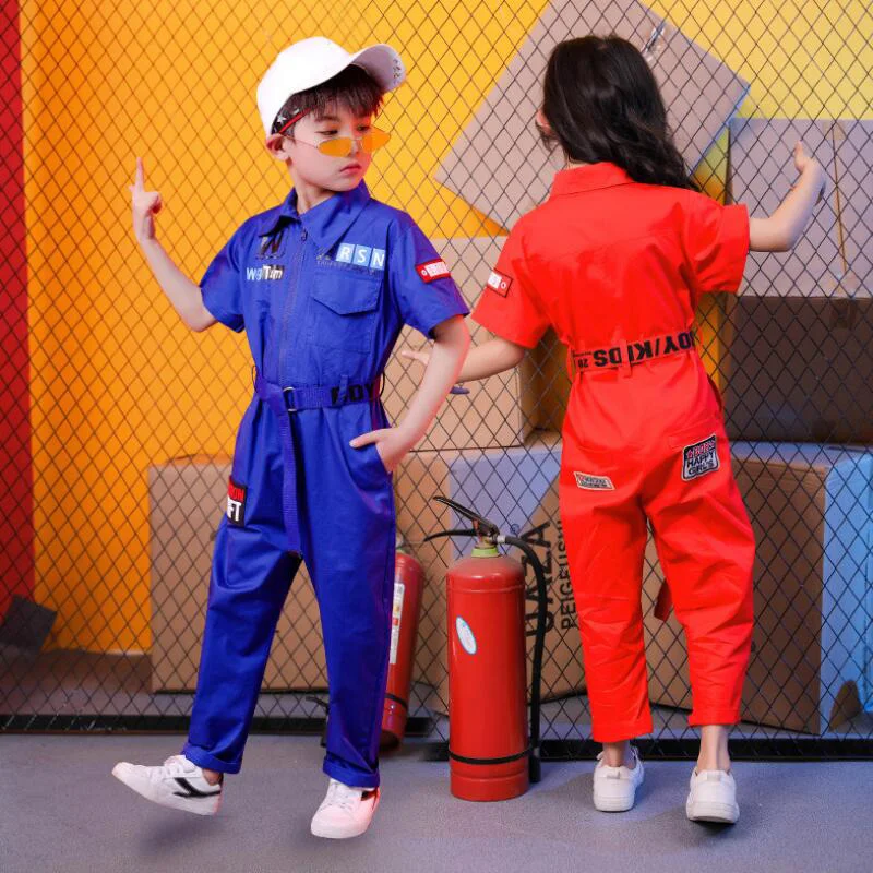 Детский костюм для джазовых танцев комбинезоны мальчиков одежда в стиле хип-хоп