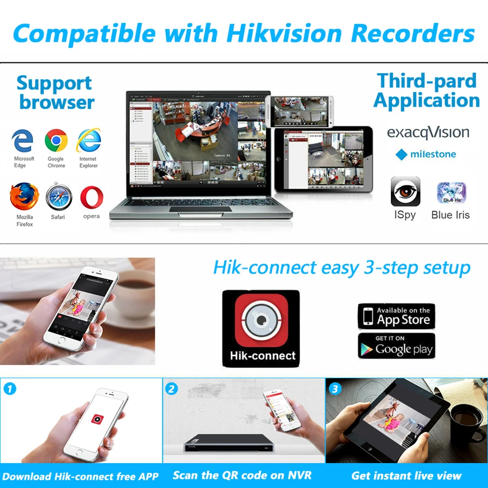 Hikvision IP Камера DS 2CD2085G1 I 8MP 4K H265 + мини POE камера для использования вне помещения
