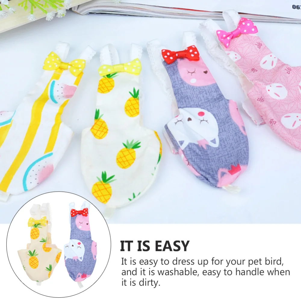 

2Pcs Creative Pet Diapers Cartoon Bird Parrot Flying Clothes Pet Nappy Supplies