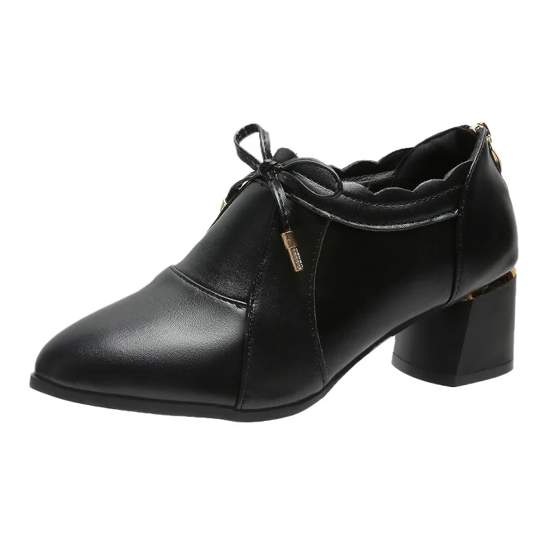 2021 Spring Autumn Fashion Women's Pumps Shoes Woman Leather Wedges High Heels Shoes Lady Casual Comfortable Shoes