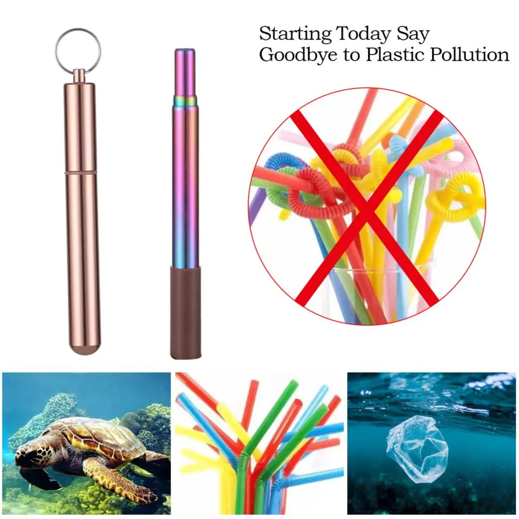 Красочные Многоразовые соломинкой Высокое качество 304 Нержавеющая сталь