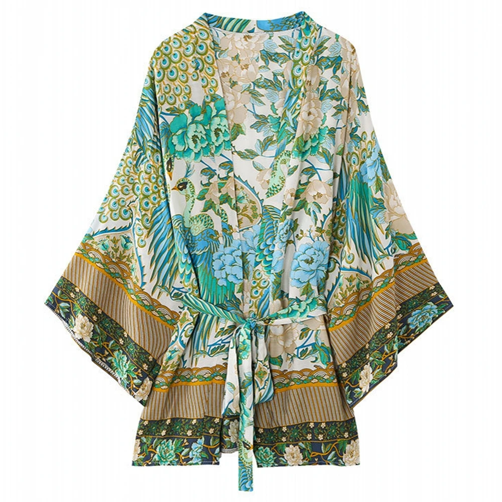 

Japanese Kimono Women Yukata Female Summer Beach Kimono Cardigan Haori Obi Japanese Traditional Kimono Streetwear Shirt Cover Up