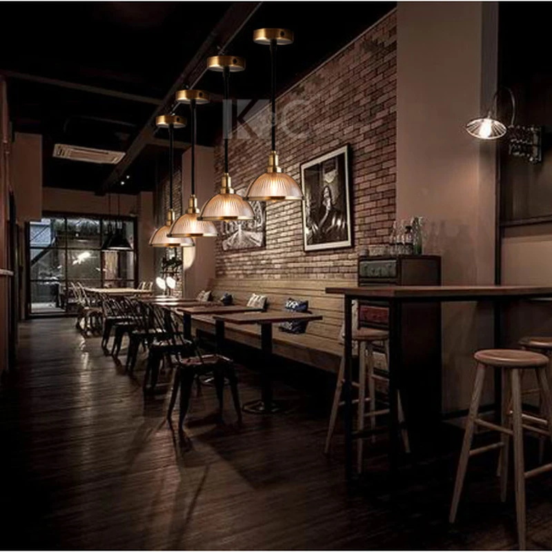 Винтажные потолочные светильники в стиле индастриал Медные подвесные лофт