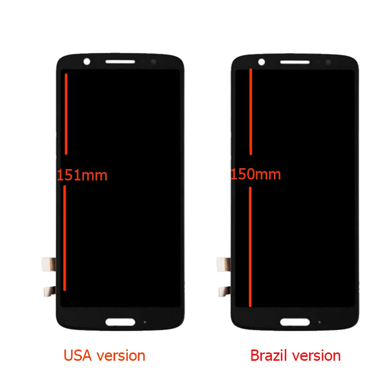 

For Motorola MOTO G6 XT1925 Original LCD screen assembly With front case Black With repair tool and Tempered film