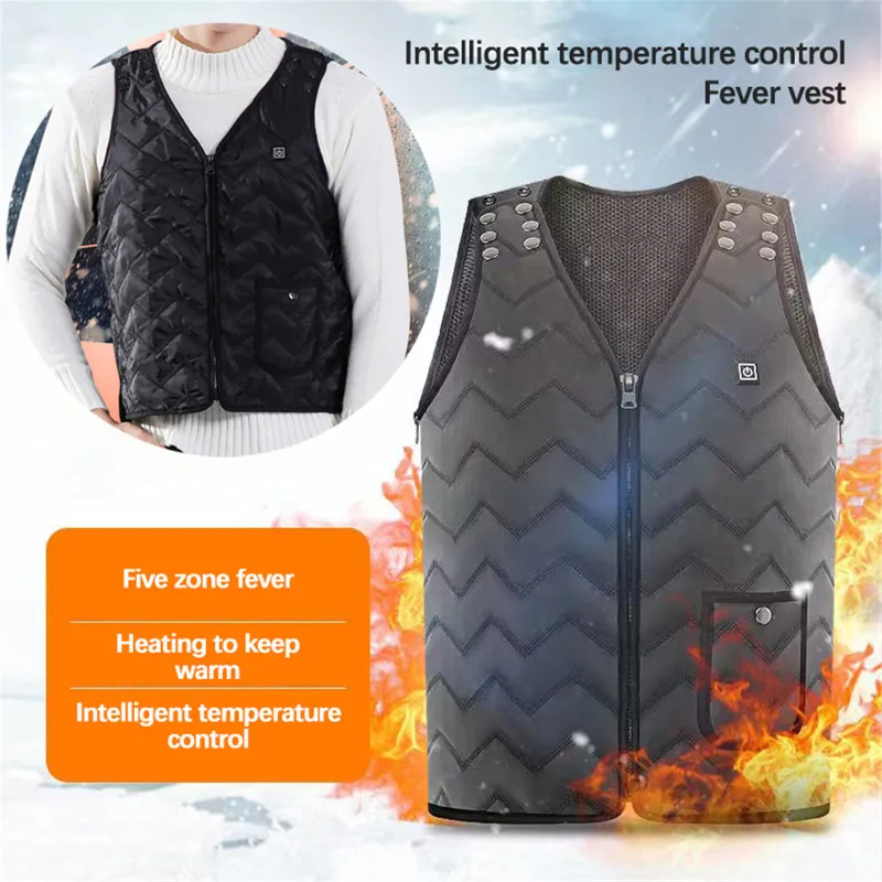 Жилет с электрическим подогревом для мужчин и женщин моющаяся жилетка теплая