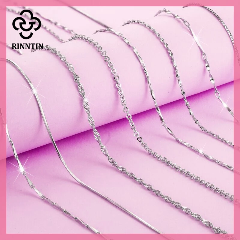 Rinntin S925 серебро 40 см витая веревка змея бамбуковая коробка бусины звено плетение