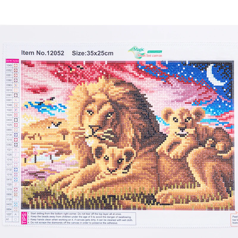 

Алмазная вышивка 5D "сделай сам", картина 3 льва, вышивка крестиком, мозаика, украшение для дома