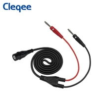 cleqee p1203 bnc to dual 4mm stackable banana plug test lead oscilloscope bnc plug coaxial cable with color rings 500v5a 120cm