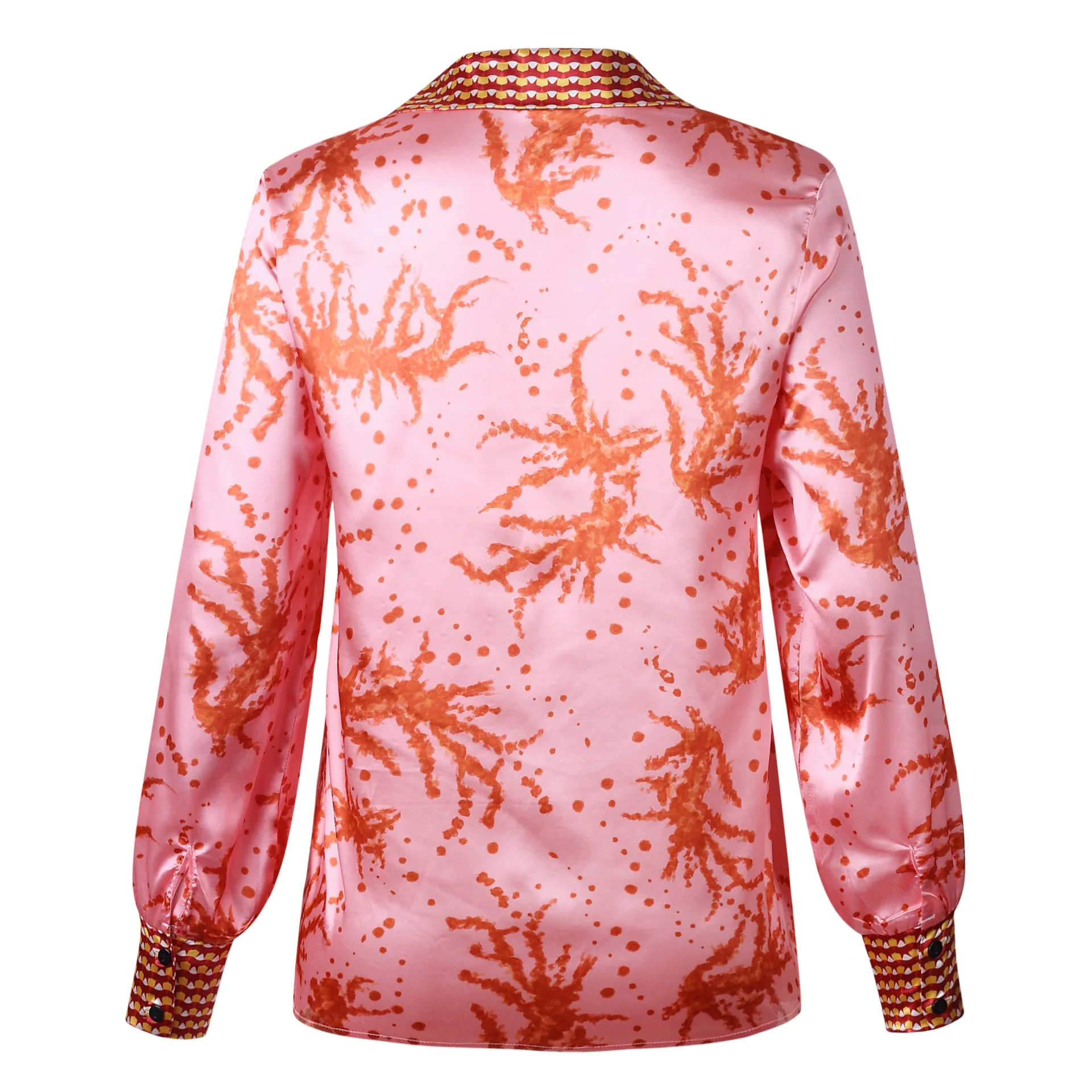 

Hot 2019 Women Blouses & Shirts Autumn winter Bottom Shirt Vintage Floral Print Tops Turn Down Collar Long sleeve Blouse Blusas