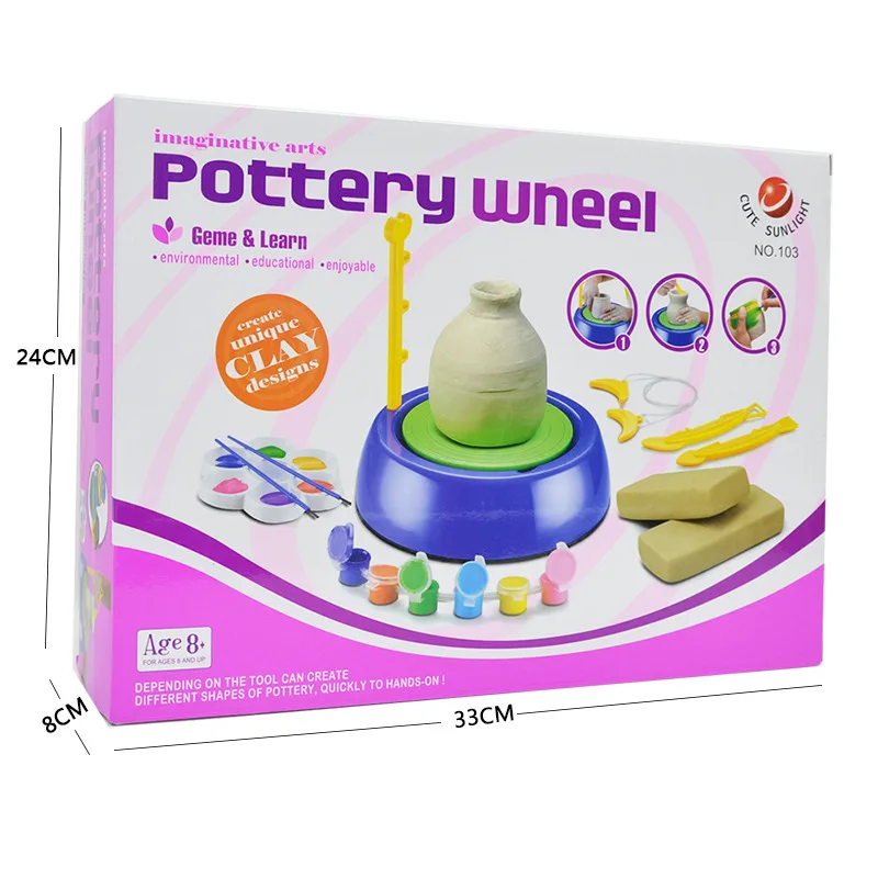 

Electric Pottery Small Workshop Children's Handmade Pottery Machine DIY Handmade Pottery Toy Clay Machine