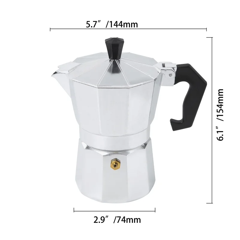 Алюминиевый кофейник WCIC 50/150/450 мл Кофеварка Moka Geyser кофейная чашка чайная