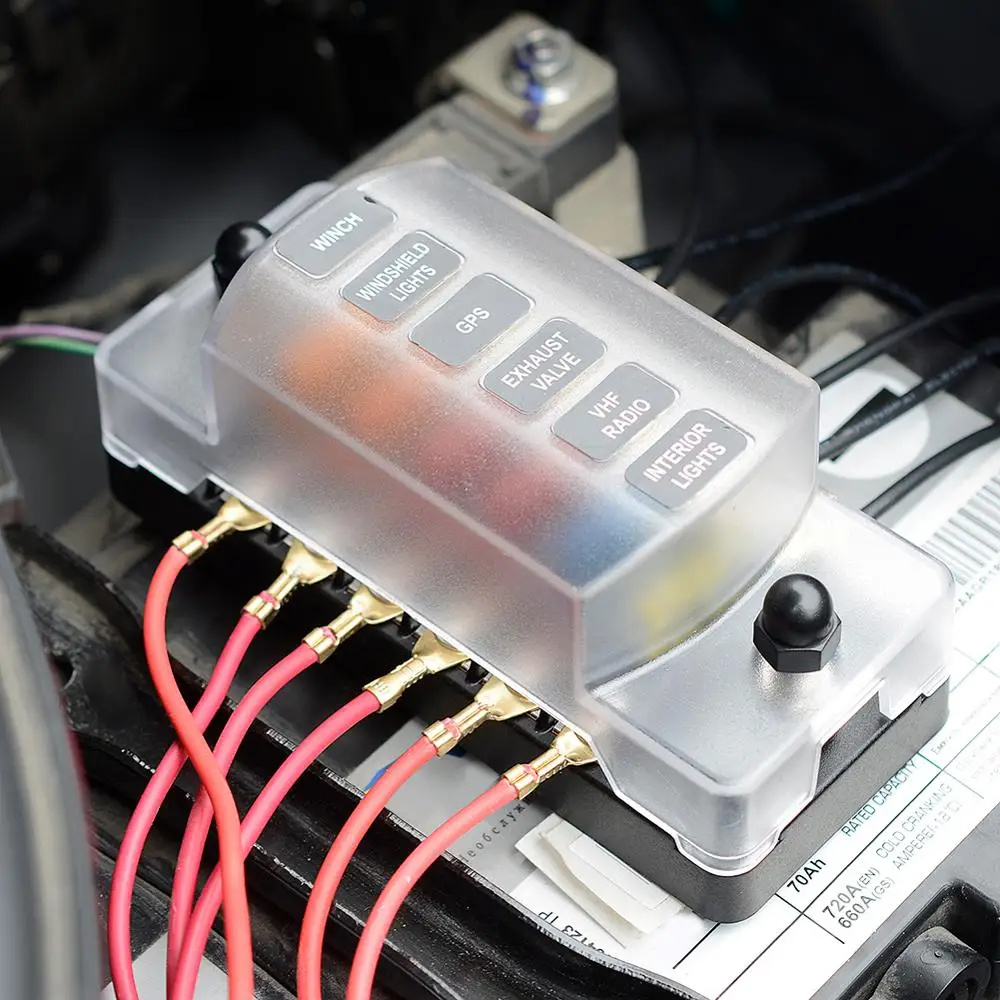 12V 6 способ терминалы цепи автомобиля лезвие предохранителей блок держатель