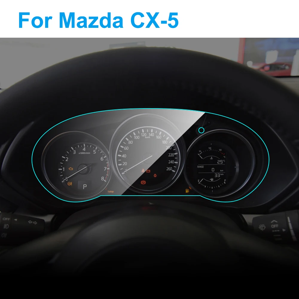 Автомобильная панель инструментов, Защита экрана для Mazda CX-5 CX5 2013-19, внутренняя мембрана приборной панели автомобиля, защитная пленка из ТПУ, аксессуары
