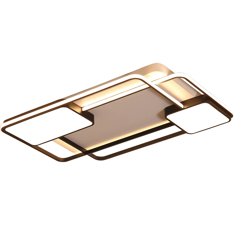 

New creative square modern LED ceiling lights living room bedroom restaurant home indoor aluminum LED ceiling lamp AC90V-260V