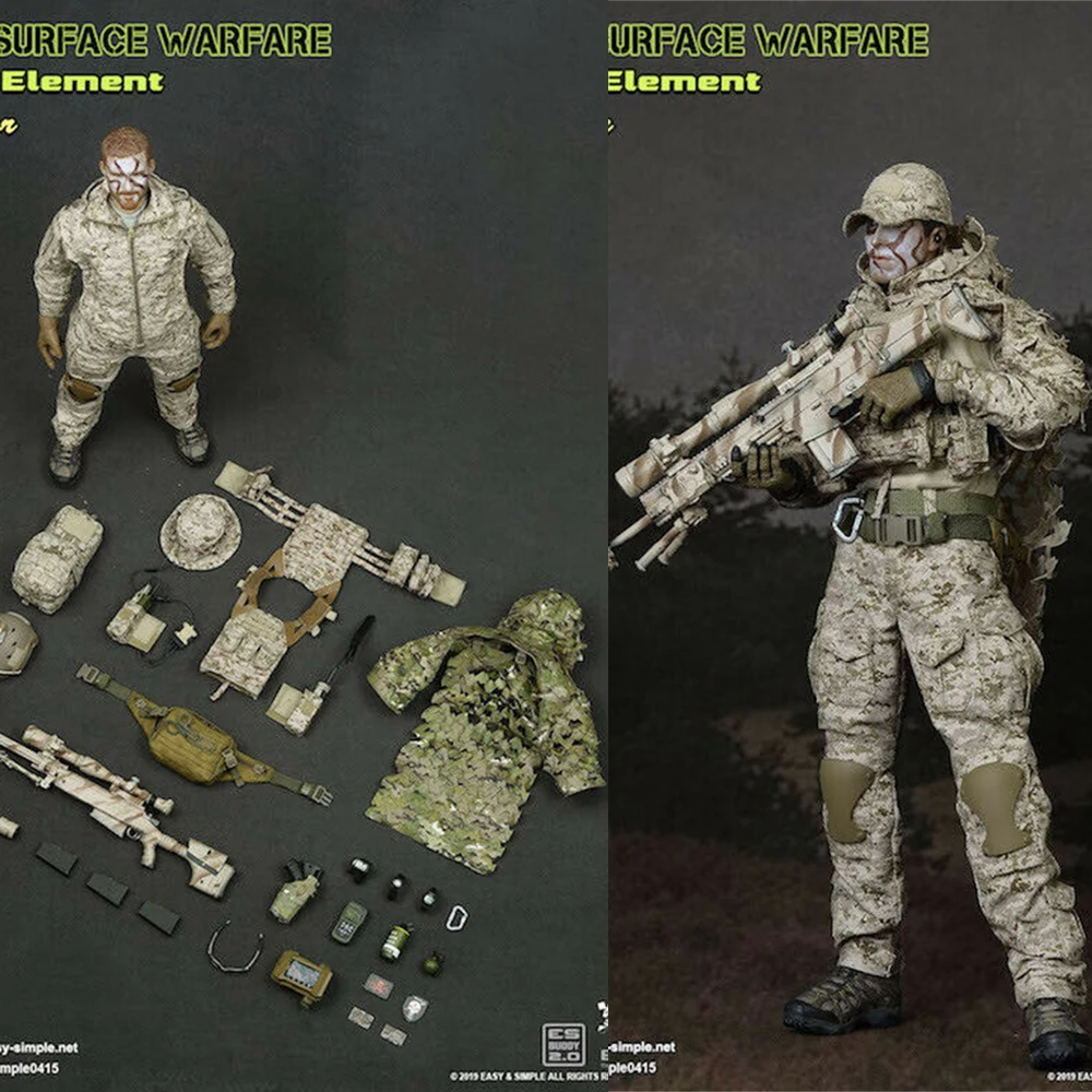 Легкая и простая ES 26031 A/B Масштаб 1/6 Военная Поверхностная война RECCE команда Точная