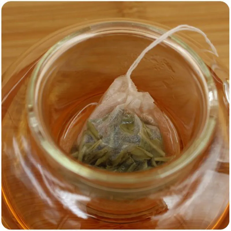 100 шт./лот пустая Круглая Форма чайный мешок с веревкой одноразовые пищевой