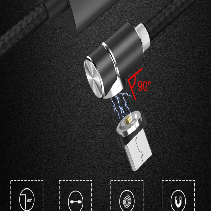Фото 2019 г-образный Магнитный кабель 3 в 1 USB Type C зарядный для iPhone Samsung 360 Круглый 2019 г-образный Магнитный кабель 3 в 1 USB Type C зарядный для iPhone Samsung 360 Круглый