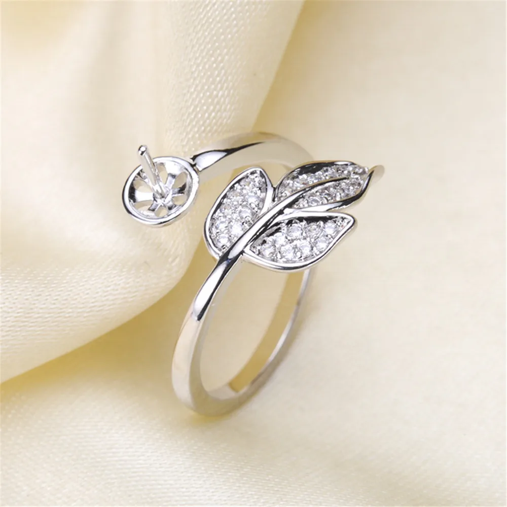 Оптовая продажа кольцо с пресноводным жемчугом и посеребренным покрытием модный