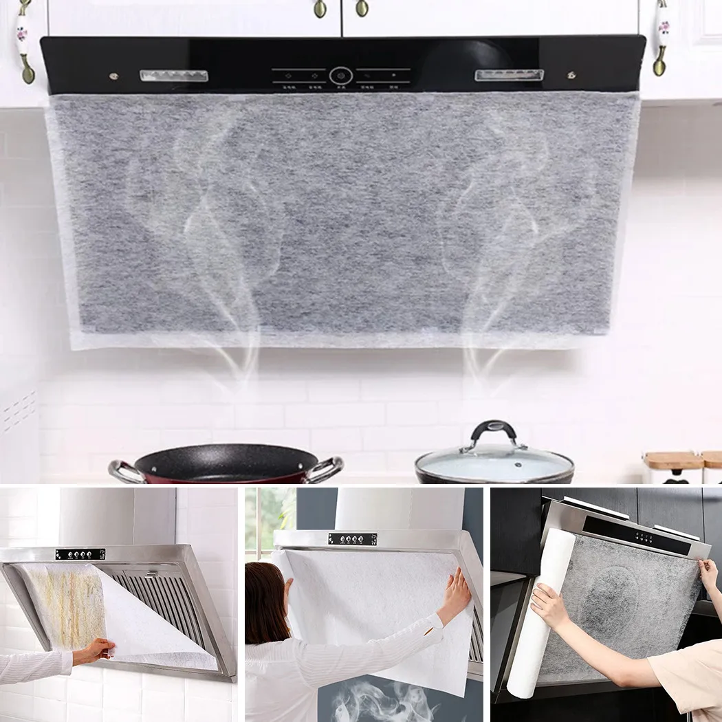 

1 Roll Of Oil Extraction Paper 46cm*5m Kitchen Oil Sticker Range Hood Oil Filter Paper Moisture-proof Transparent