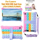 Детский чехол для Lenovo Tab M10 Plus FHD TB-X606F  M10 HD 2nd Gen, силиконовая подставка с плечевым ремнем и стилусом