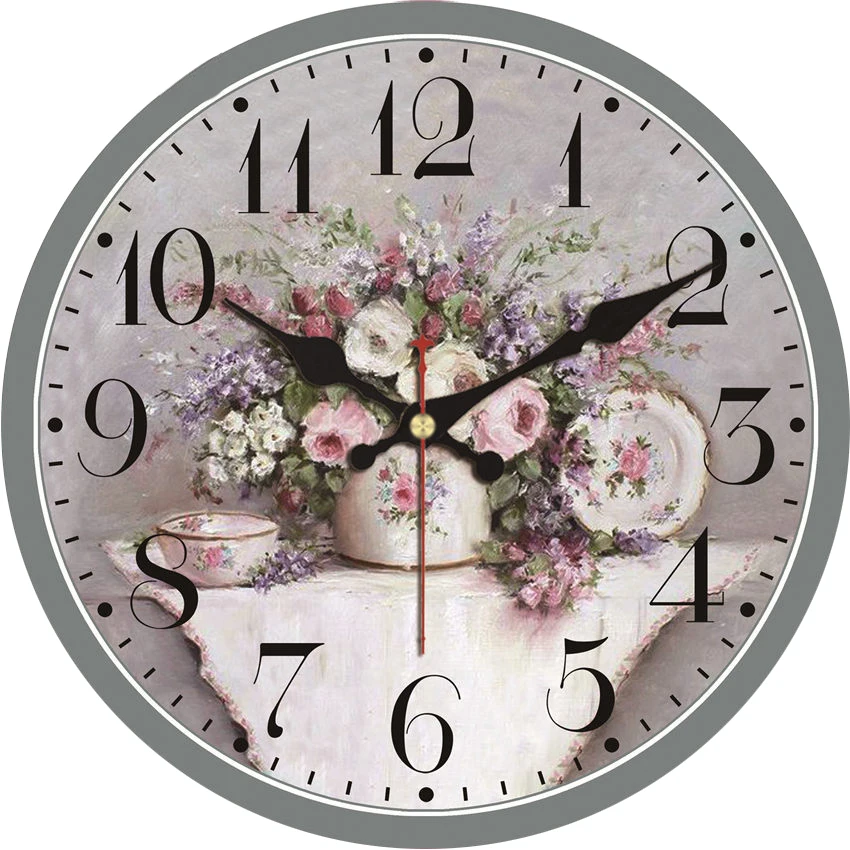 Настенные часы 16 дюймов деревянные простые большие деревенские ретро-часы с