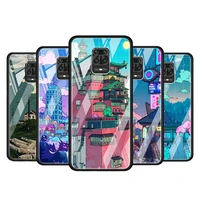 art pixel aesthetic for xiaomi redmi note 10 pro max 10s 9t 9s 9 8t 8 7 pro 5g luxury tempered glass phone case cover