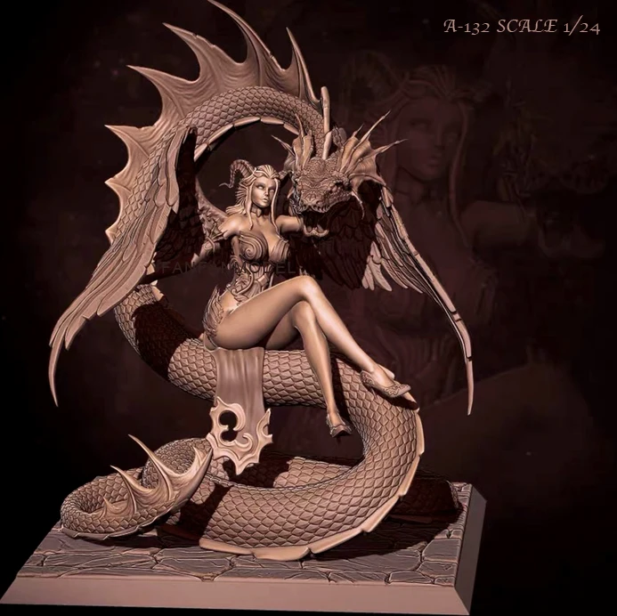 

1/24 Resin model kits figure beauty colorless and self-assembled A-132