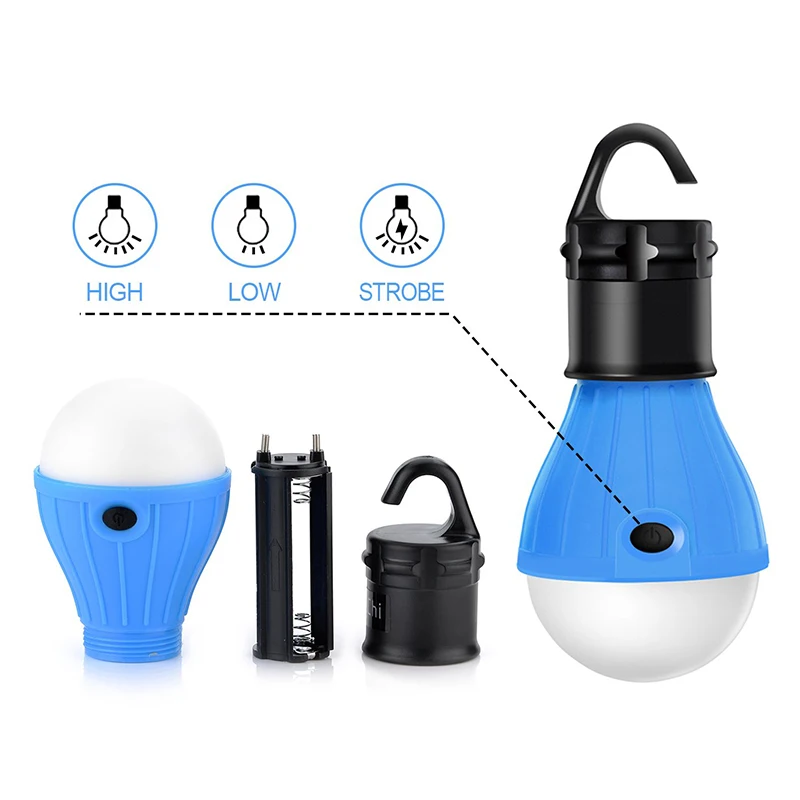 Портативный светодиодный фонарь для кемпинга лампа фонарик 3 режима аварийный