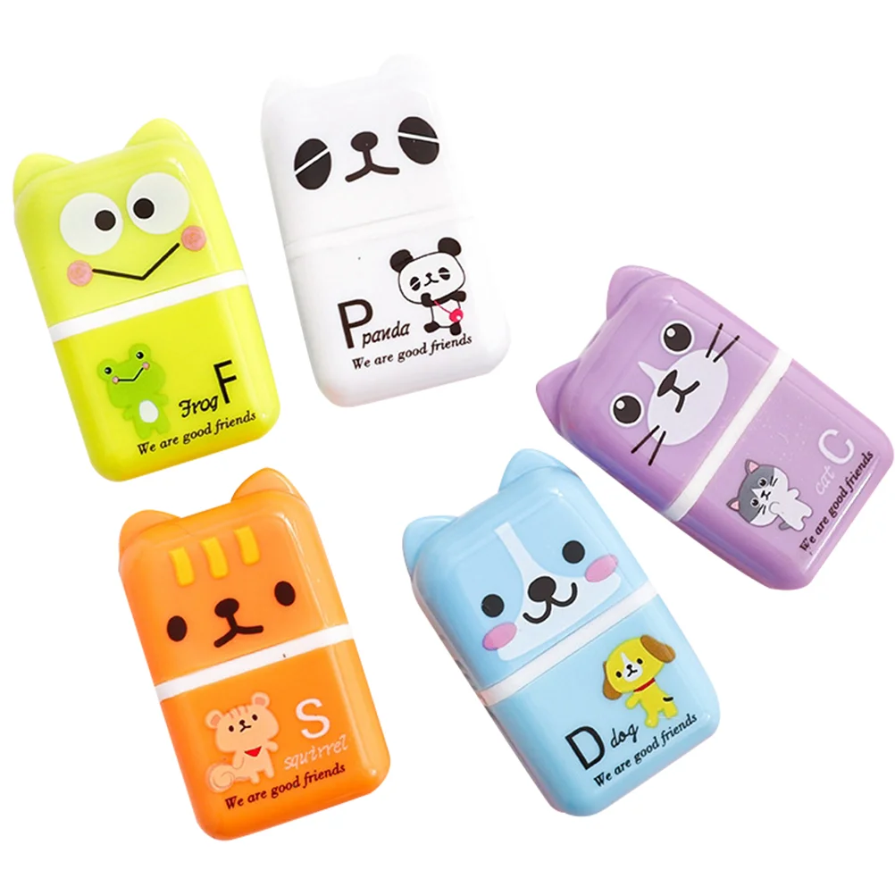 

5Pcs Creative Roller Eraser Colorful Eraser Easy to Remove Eraser Rubber Stationery School Supplies for Student (Random Style)