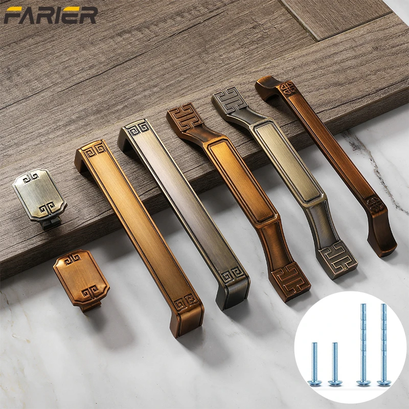 Ретро античный китайский зеленый старинный кофе черный латунный шкаф ящик дверь