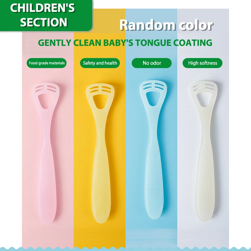 

1 шт., Мягкая силиконовая щётка для чистки языка