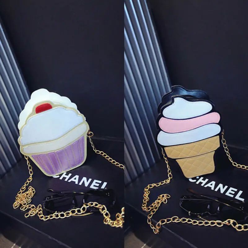 Женская сумка для девушек милая через плечо с мороженым клатч сумка-тоут