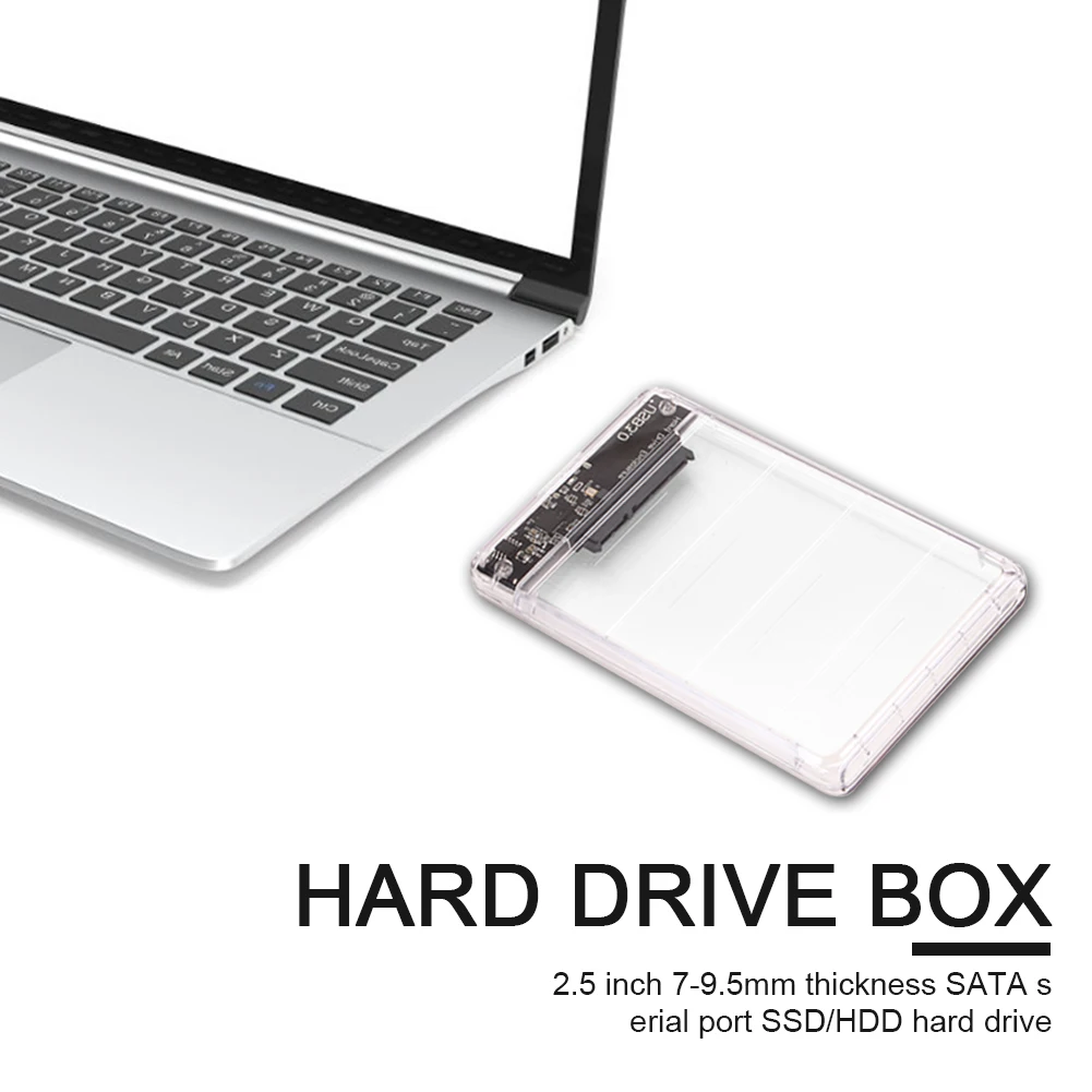 

5Gbps USB3.0 Hard Drive External Enclosure Transparent 2.5 inch SATA SDD HDD Case Portable Hard Disk Mobile Box Adapter