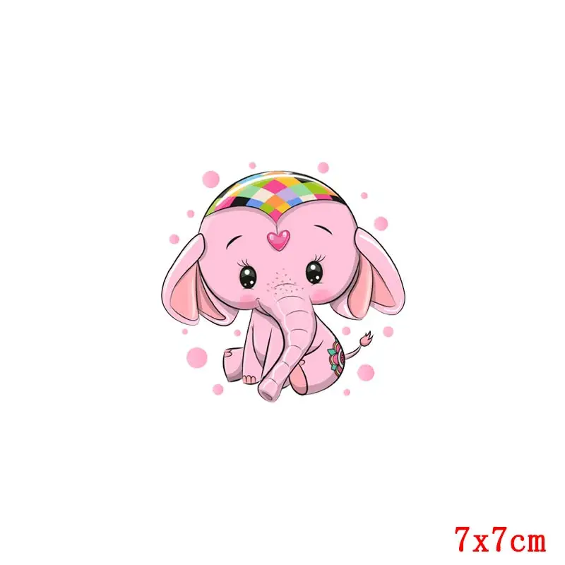 Термоклейкие виниловые термонаклейки Prajna с изображением слона из мультфильма |