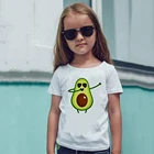 Детская летняя новая Корейская Милая футболка для мальчиков и девочек с изображением авокадо милые футболки хараюку с короткими рукавами для малышей