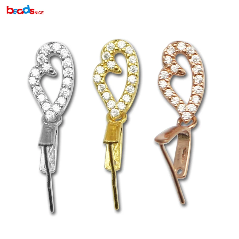 Beadsnice 925 пробы серебряный зажим подвеска застежка для изготовления ювелирных