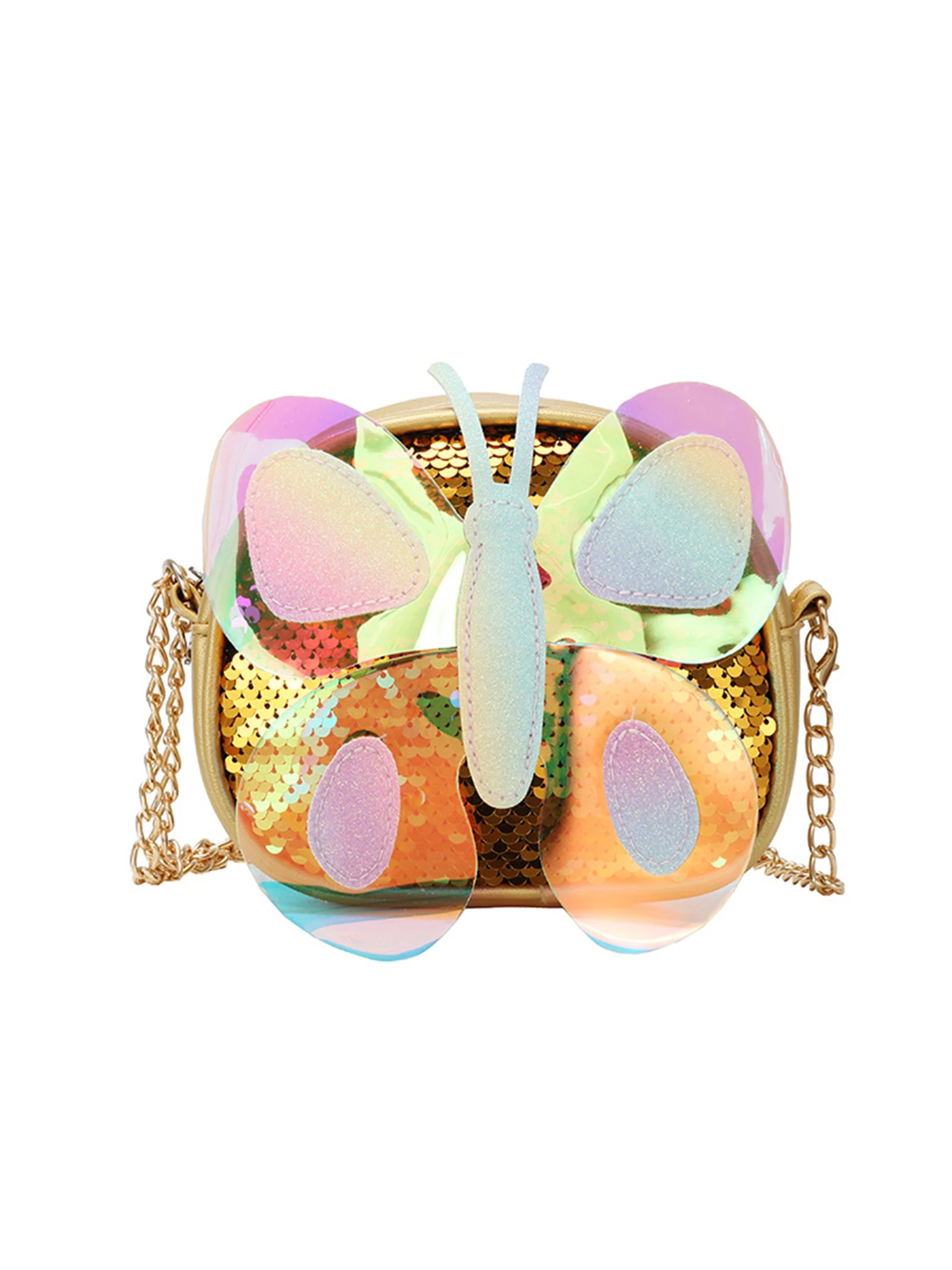 Детская сумка через плечо маленькая модная многофункциональная с блестками для