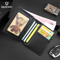 fashion mens wallet genuine leather credit card slot purse slim driver license holder wallet for male organizer money pocket