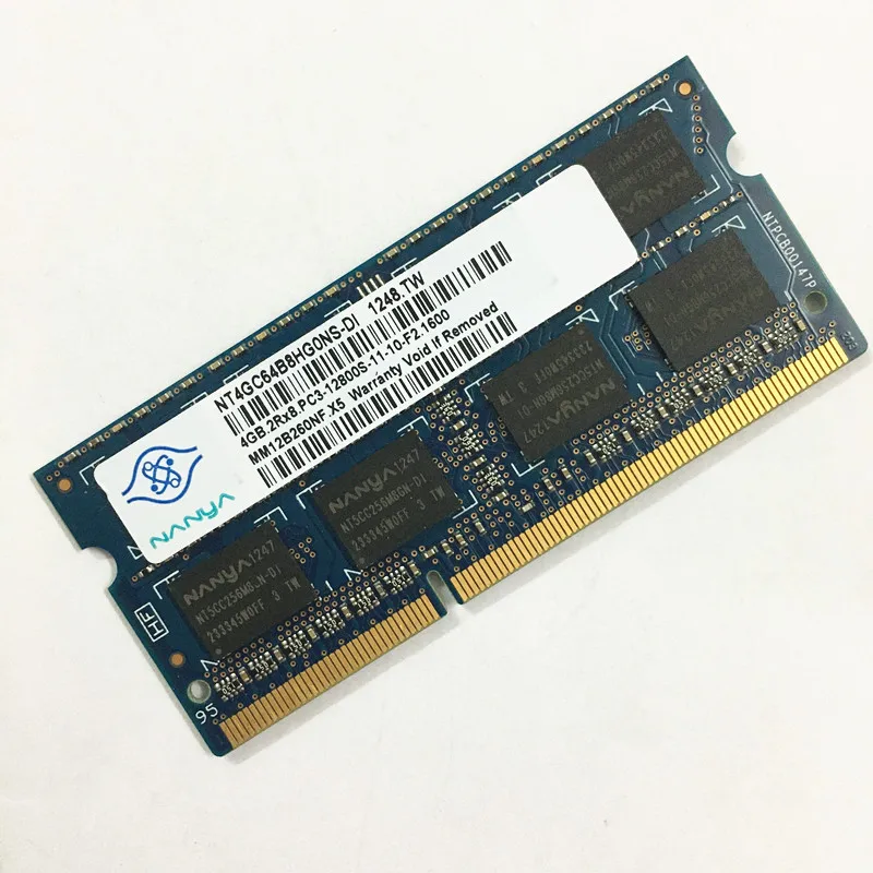 Nanya DDR3 4 Гб 1600 МГц Оперативная память 2RX8 PC3 12800S 11 ddr3 памяти ноутбука|Оперативная