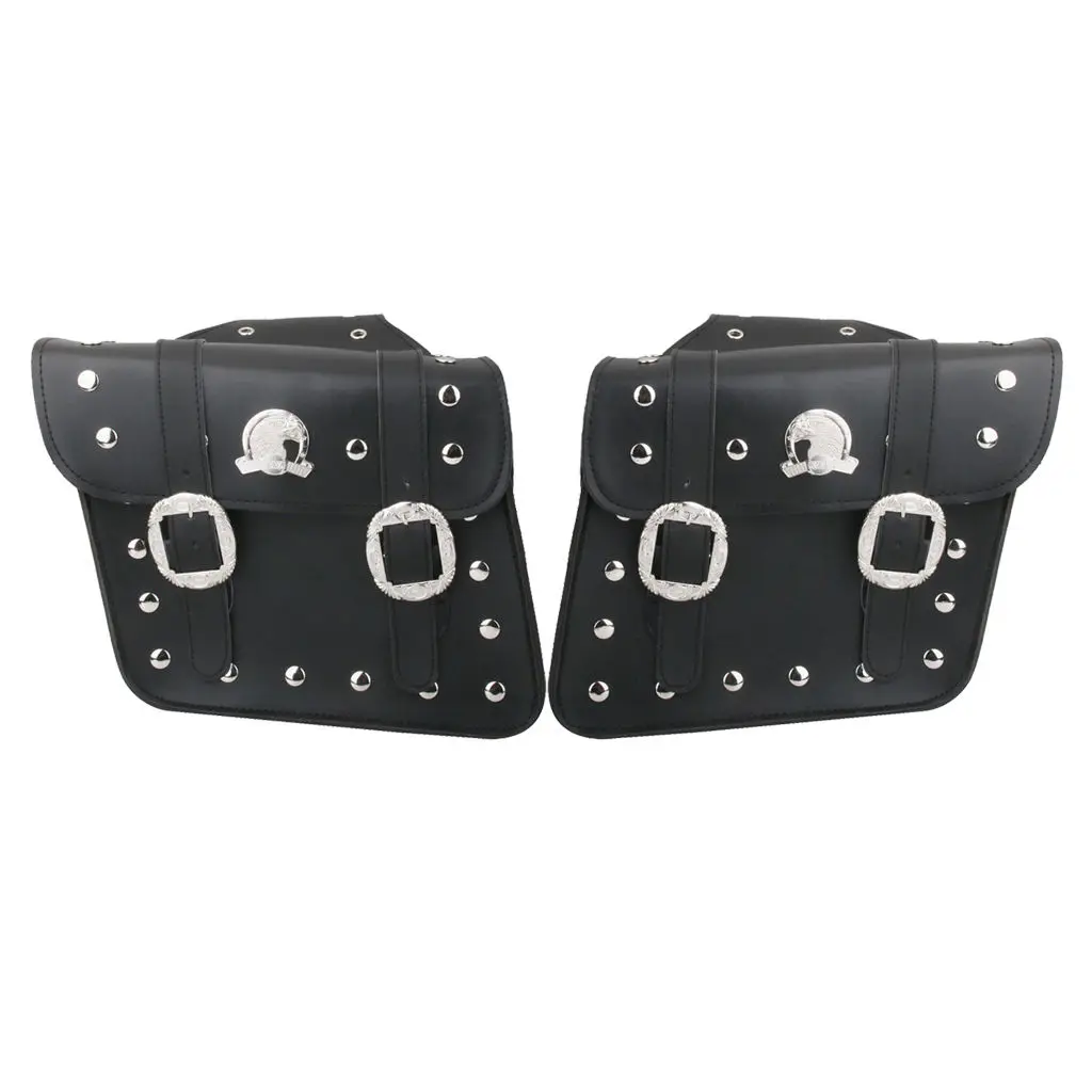 

Pack of 2 Black Motorcycle Saddlebags Saddle Bags Pannier Fits for