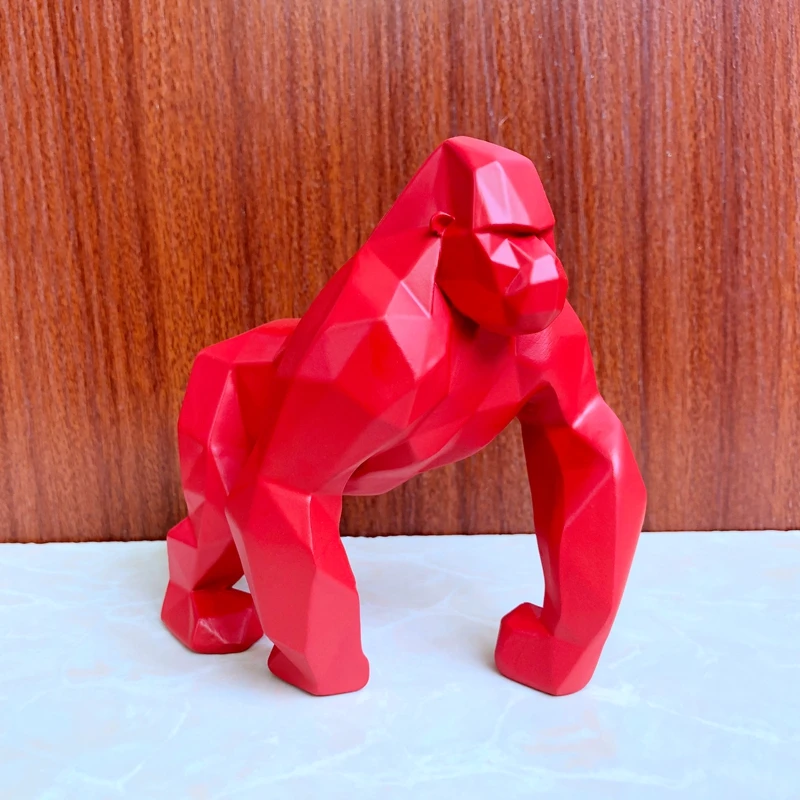 Король Горилла Смола Статуя Модель Современная Геометрическая большая