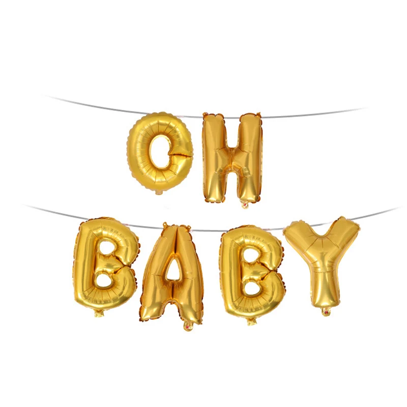 Розовый голубой цвет с надписью Oh Baby Фольга шарики День подарков будущей матери