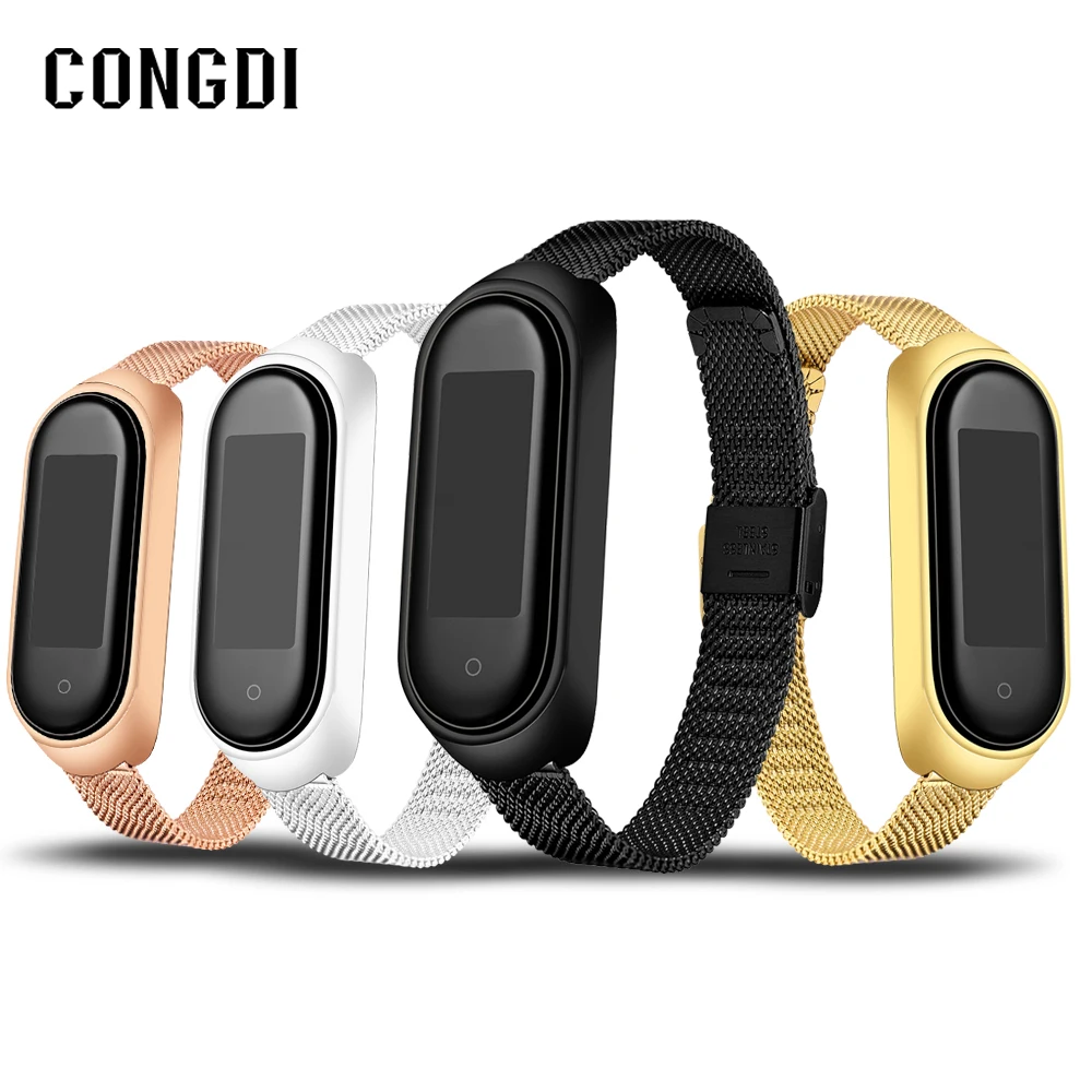 

Metal Strap For Xiaomi Mi Band 6 5 4 3 Smart Bracelet Replacement Wristband For Xiaomi Mi Band 6 5 4 3 Screwless Stainless Steel